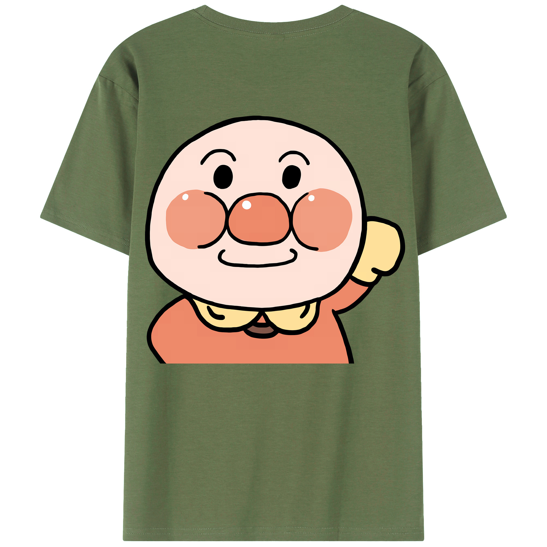 （画像用） アンパンマン Anpanman 綿100％ メンズ半袖Tシャツ（バックプリント） 通気性